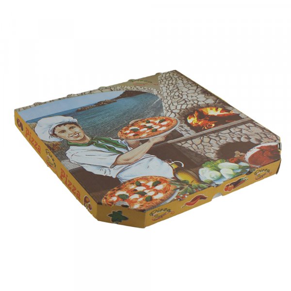 100 Stk. Pizzakarton Pizza Karton Pizzabox to go 33x33x3 cm Pizzakarton Motivdruck
